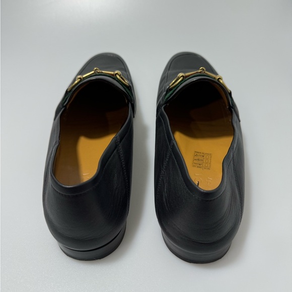 Gucci Web Brixton Leather Loafers Black Men’s Size GG 10/US 11 - Picture 4 of 9